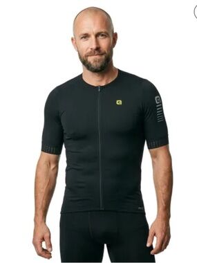 NEW ALE CYCLING MAGLIA RACE JERSEY IN BLACK MENS SZ XXXL CHEST 42” TIGHT FIT